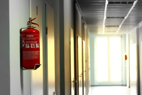 Fire extinguisher in the workplace