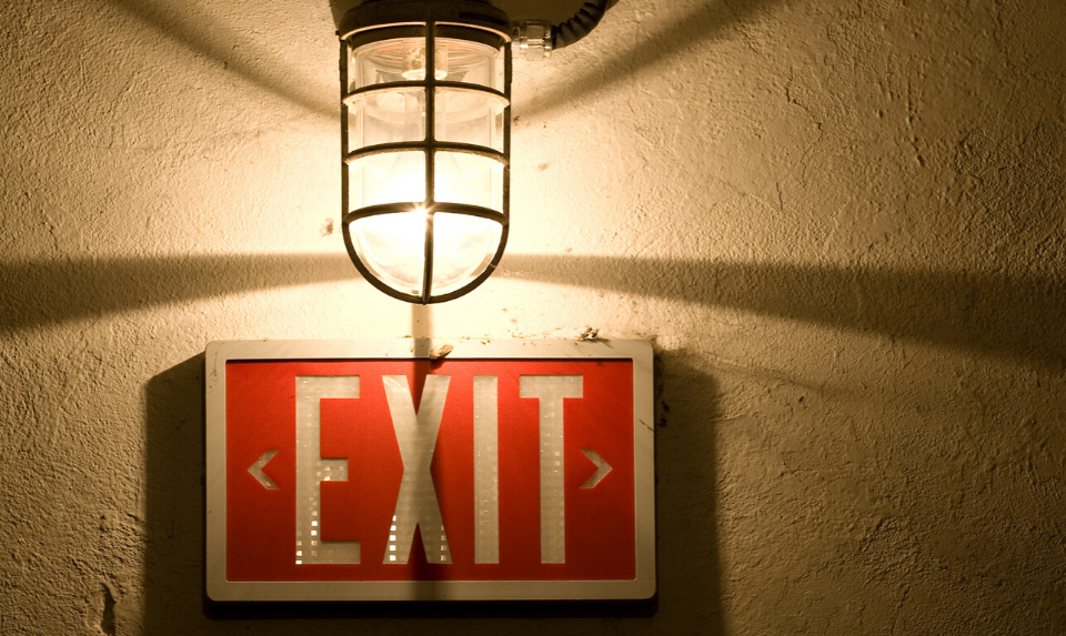 emergency lights and exit sign