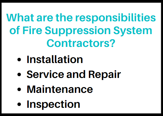 Fire suppression system contractors install, service, repair, maintain, and inspect fire protection devices.